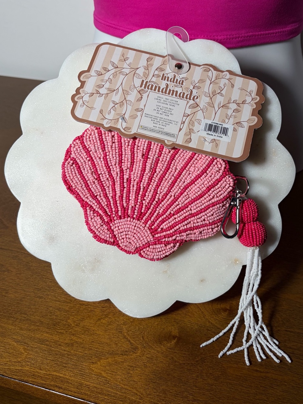 VIRAL BEADED BAG - PINK SEASHELL WALLET 2026 - Picture 7 of 9